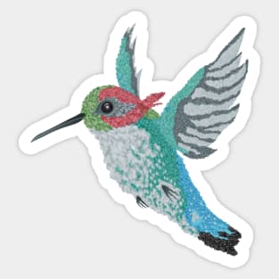 Bee Hummingbird Sticker